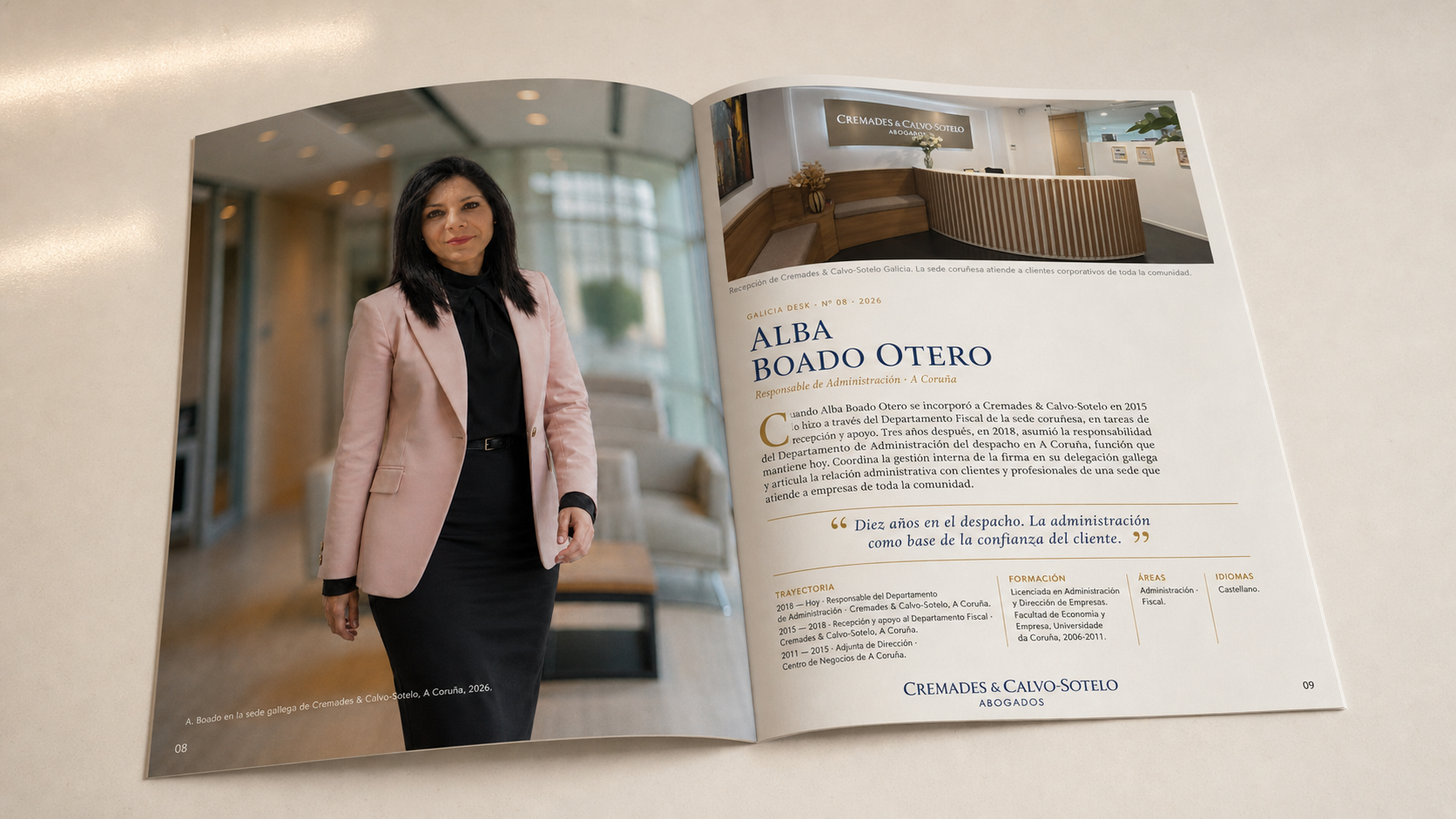 Alba Boado Otero, Responsable de Administración de Cremades & Calvo-Sotelo en A Coruña
