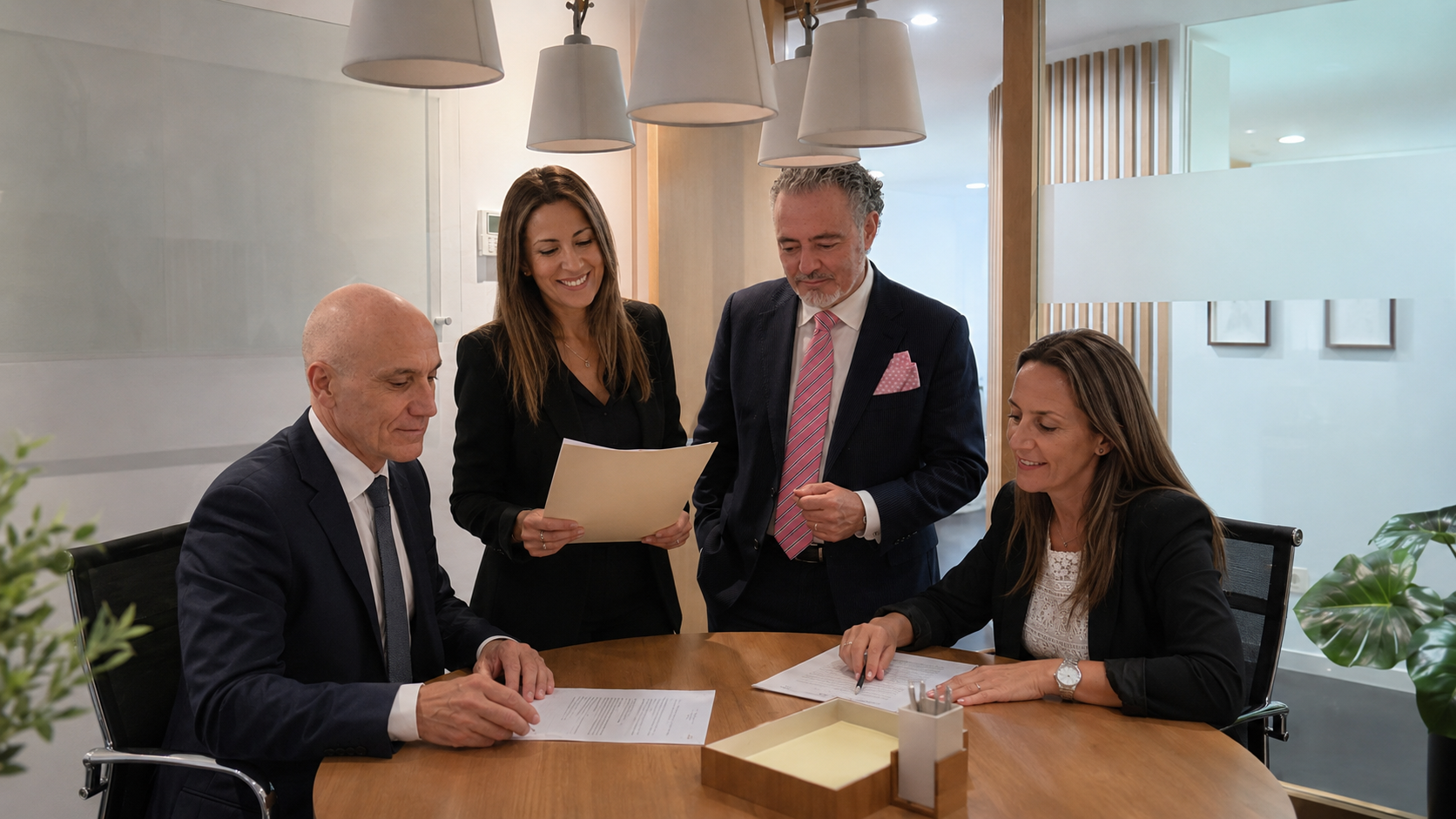 Equipo de compliance de Cremades & Calvo-Sotelo Galicia trabajando en su despacho de A Coruña